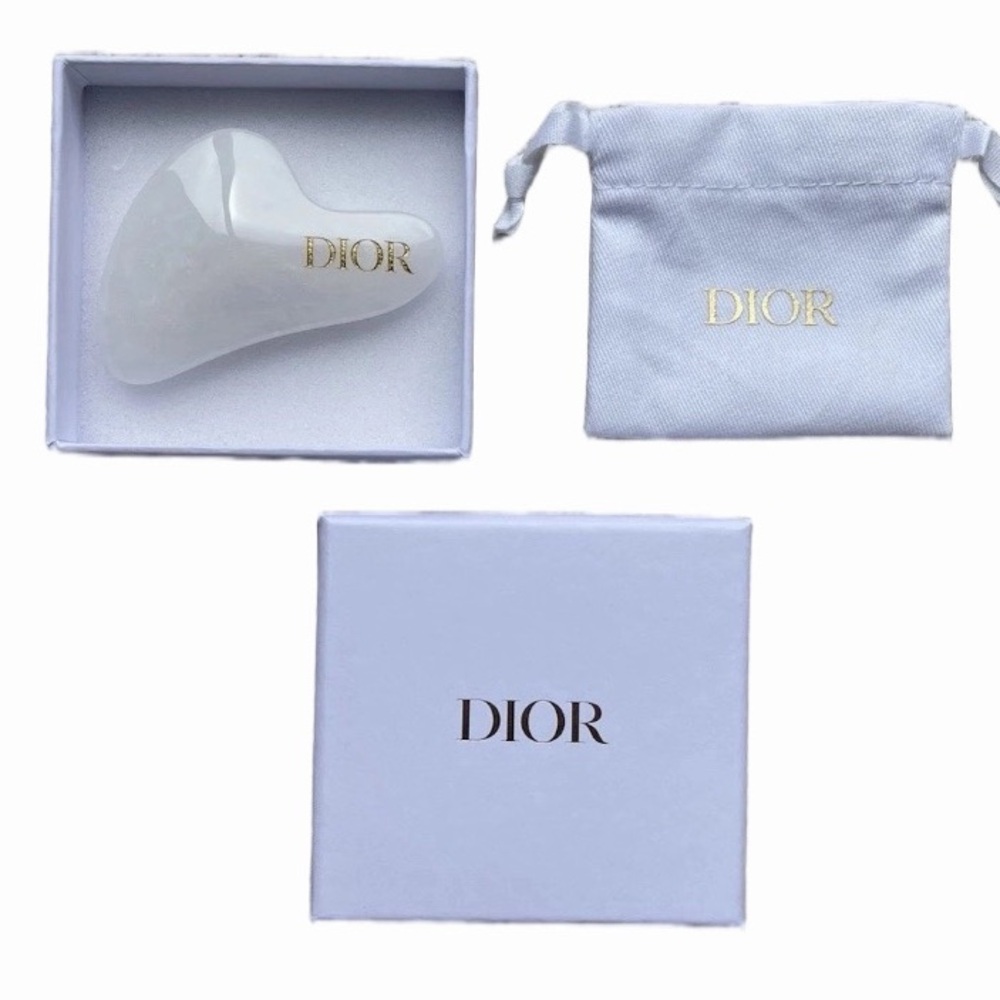 Dior Gua Sha Face Stone Massage Tool + Lip Addict Sample Card - Picture 2 of 5